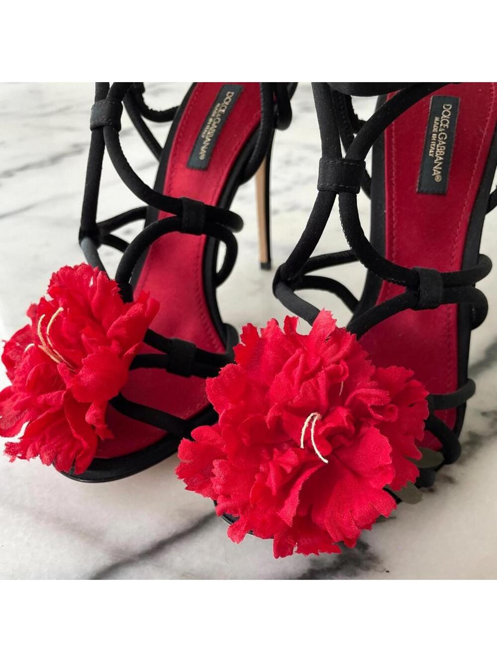 Dolce & Gabbana Black and Red Heels - Picture 3 of 9